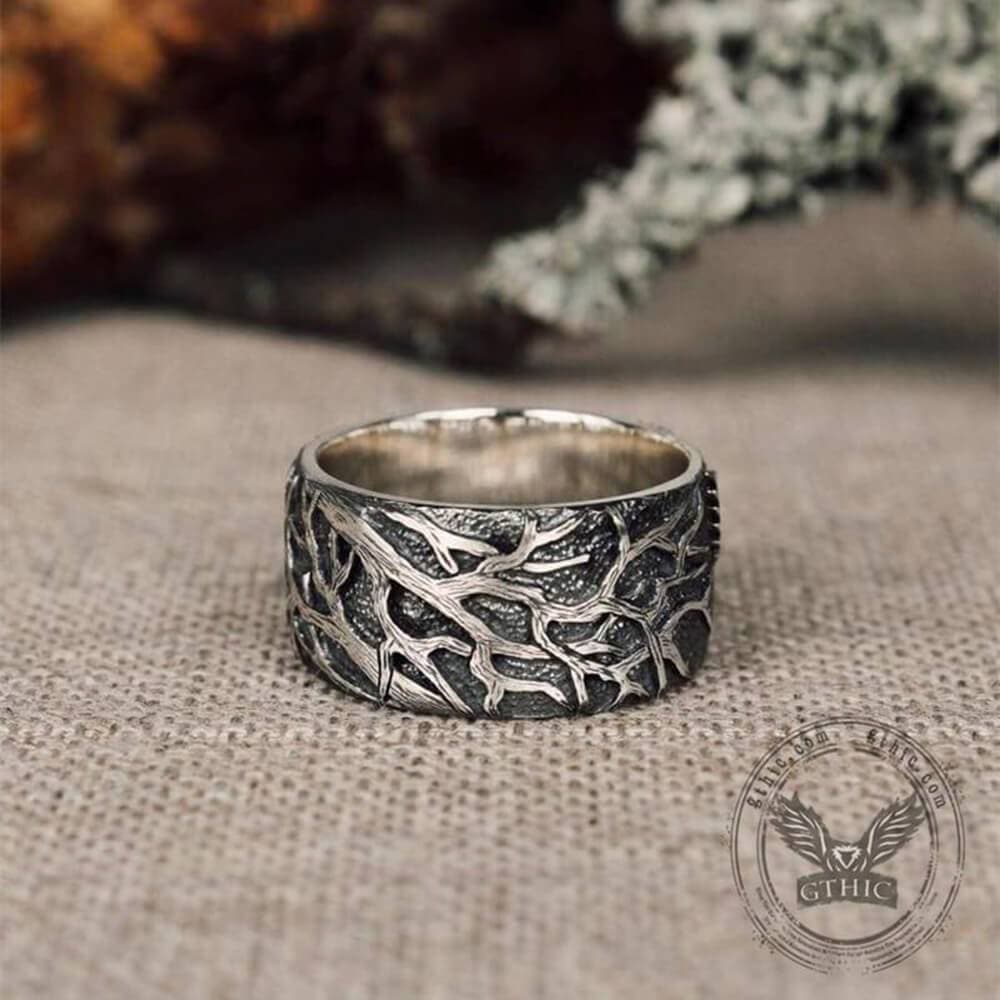 Retro Eagles Branch Brass Ring