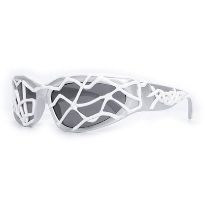 Punk Snake Pattern Drip Glue Pc Sunglasses