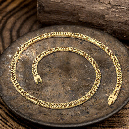 Punk Keel Chain Jewelry Buckle Stainless Steel Necklace