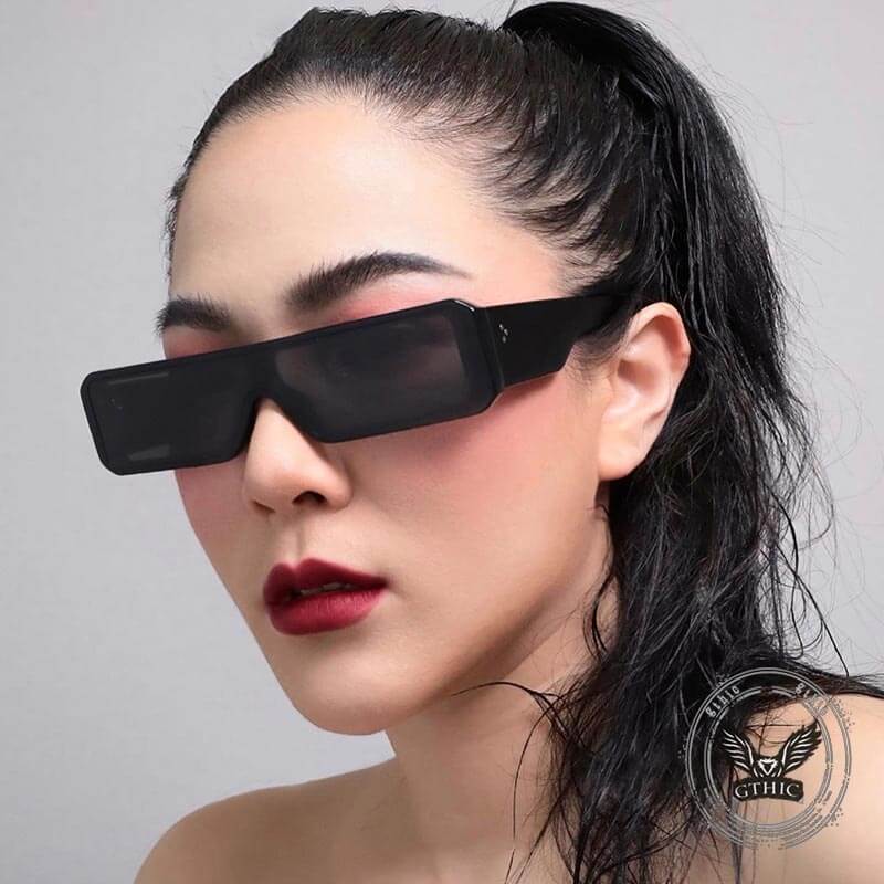 Punk Personality One-piece Square Frame Pc Sunglasses