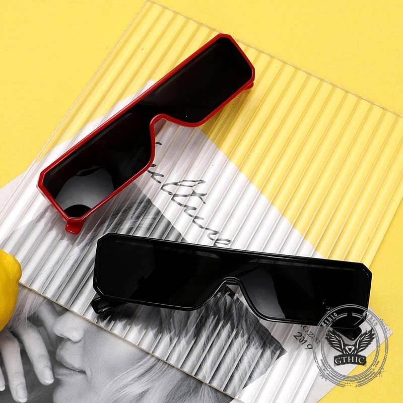 Punk Personality One-piece Square Frame Pc Sunglasses