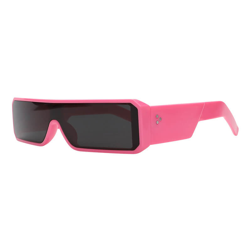 Punk Personality One-piece Square Frame Pc Sunglasses