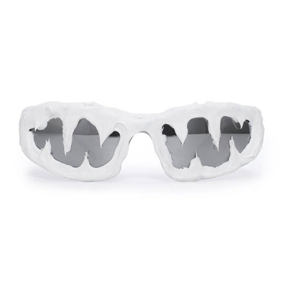 Punk Sharp Teeth Design Drip Glue Pc Sunglasses