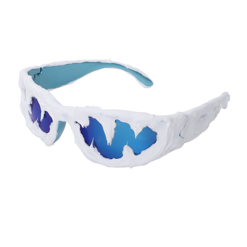 Punk Sharp Teeth Design Drip Glue Pc Sunglasses