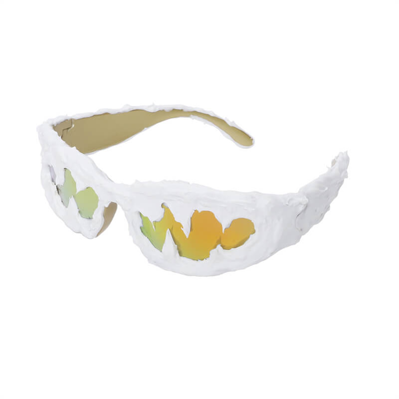 Punk Sharp Teeth Design Drip Glue Pc Sunglasses