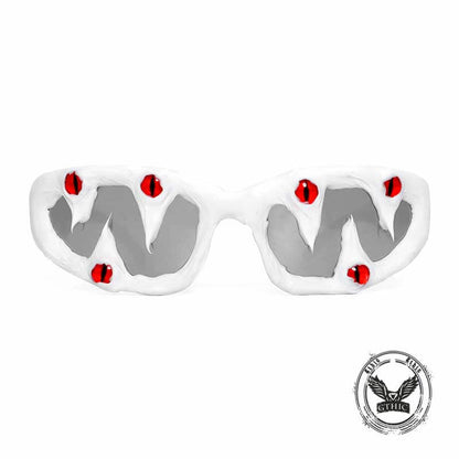 Punk Sharp Teeth Eyeballs Drip Glue Pc Sunglasses