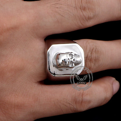 Punk Skull Head Stainless Steel Square Ring