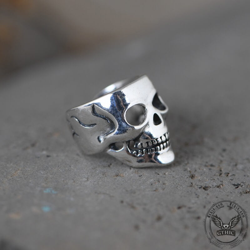 Punk Skull Sterling Silver Ear Cuffs