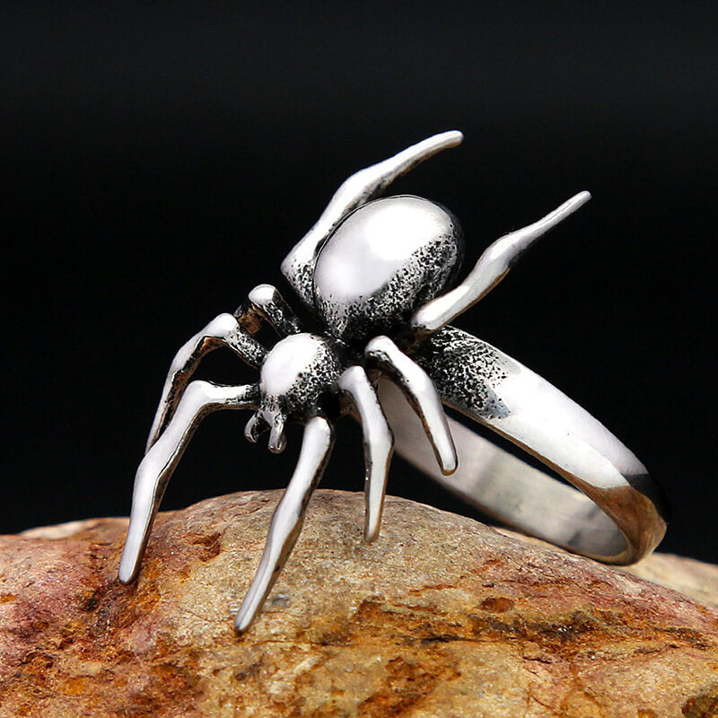 Punk Spider Stainless Steel Animal Ring
