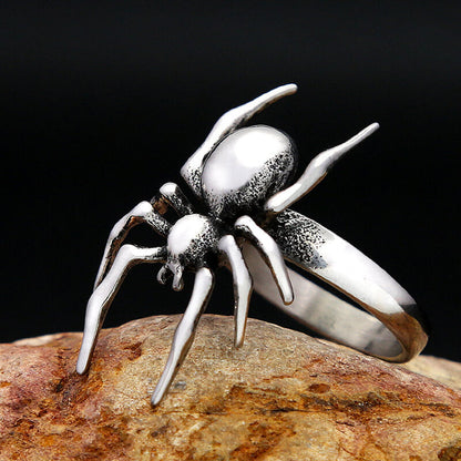Punk Spider Stainless Steel Animal Ring