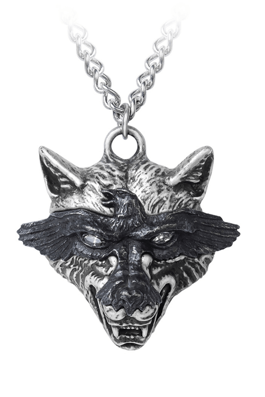 Ravenwulf Pendant With Norse Wolf and Raven Symbolism