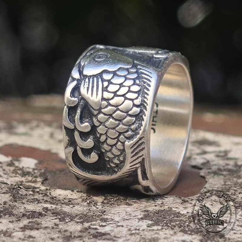 Relief Fish Sterling Silver Ring