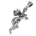 Retro Pendant in Form Holy Sword With Hovering Dragon / Jewelry of Real S925 Pure Silver