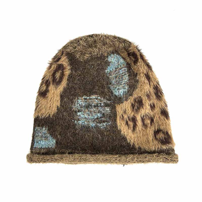 Retro All-match Colorblock Plush Beanie Hat
