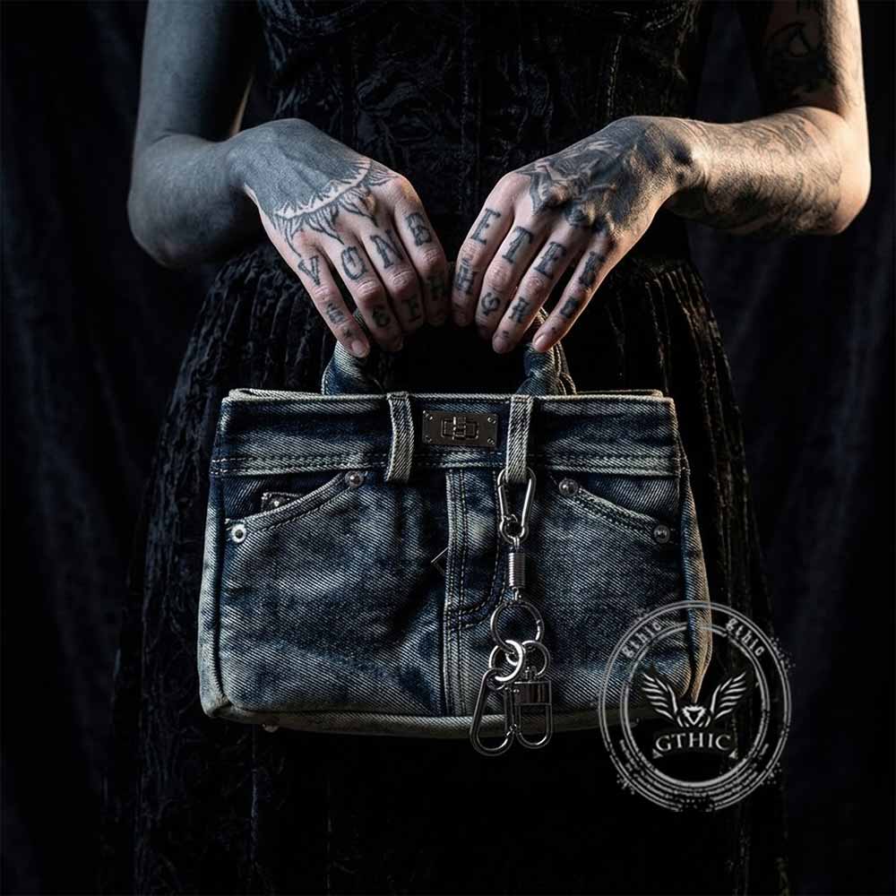 Retro Denim Jeans-style Versatile Handbag