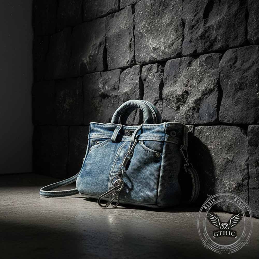 Retro Denim Jeans-style Versatile Handbag