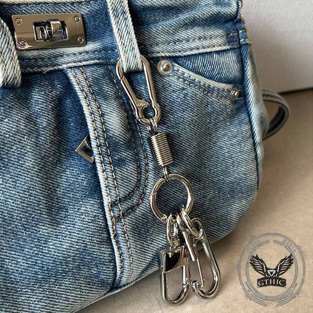 Retro Denim Jeans-style Versatile Handbag