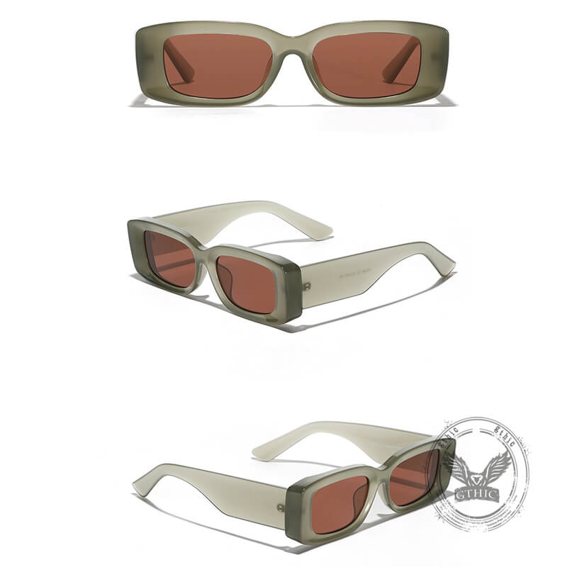 Retro Modern Square Small Frame Pc Sunglasses