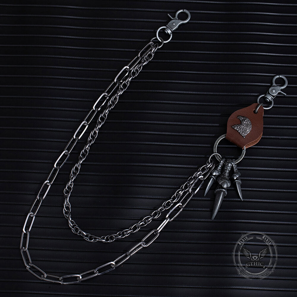 Retro Punk Eagle Claw Double-layer Alloy Pants Chain