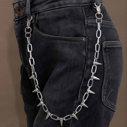 Retro Rock Spiked Punk Alloy Pants Chain