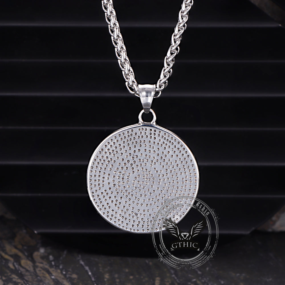Retro Scorpion Stainless Steel Animal Round Pendant