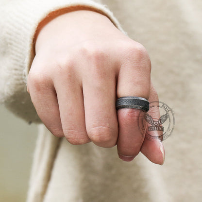 Retro Tree of Life Knot Stainless Steel Viking Ring