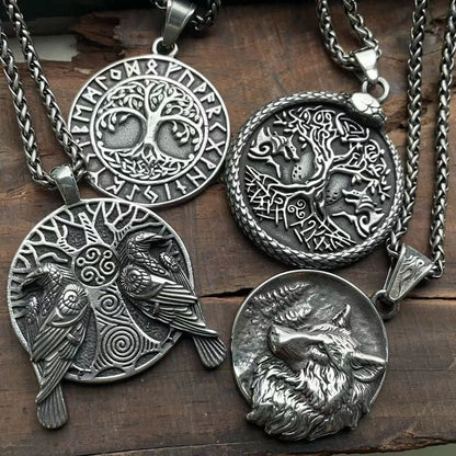 Rings and Pendants Viking Jewelry Set