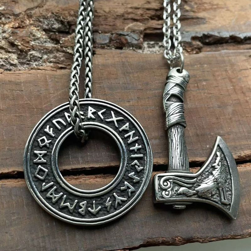 Rings and Pendants Viking Jewelry Set