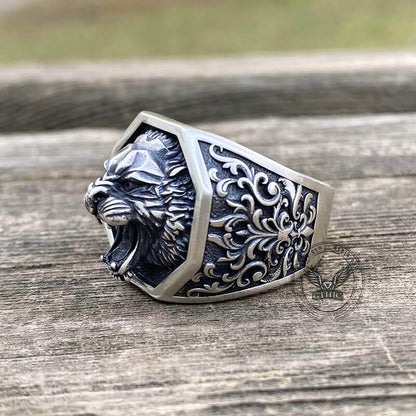 Roaring Lion Sterling Silver Ring