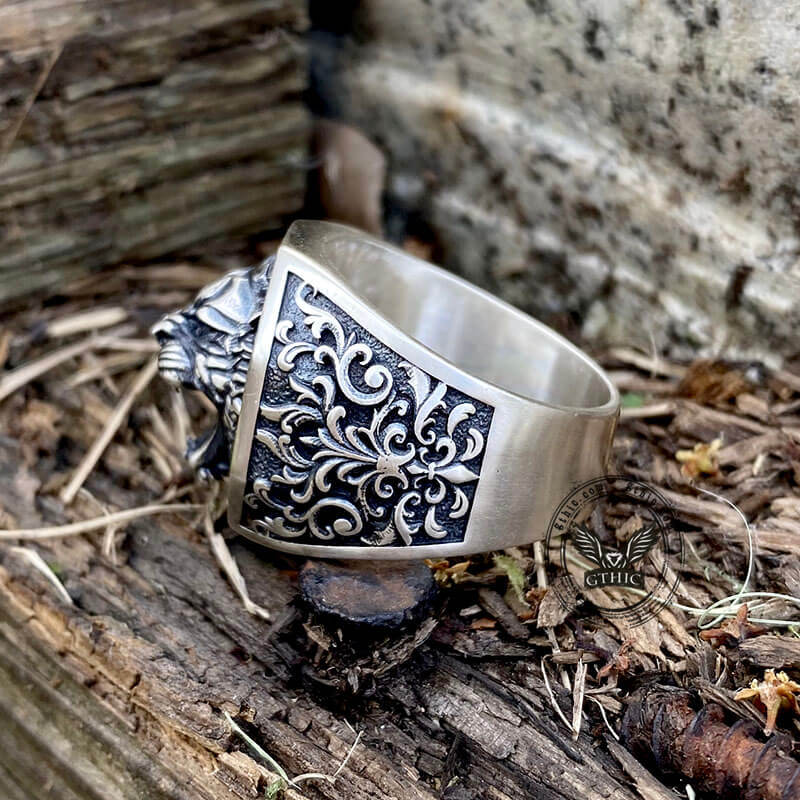 Roaring Lion Sterling Silver Ring