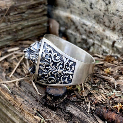 Roaring Lion Sterling Silver Ring