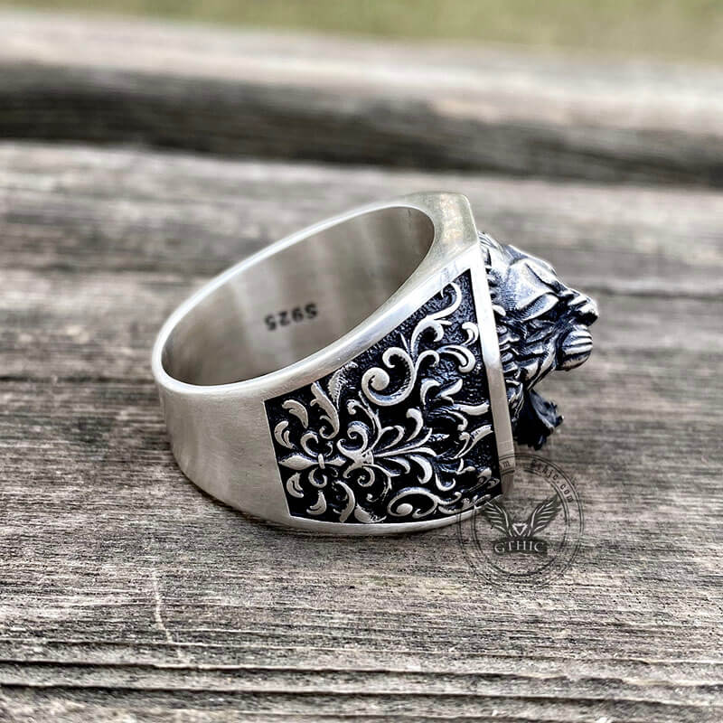 Roaring Lion Sterling Silver Ring