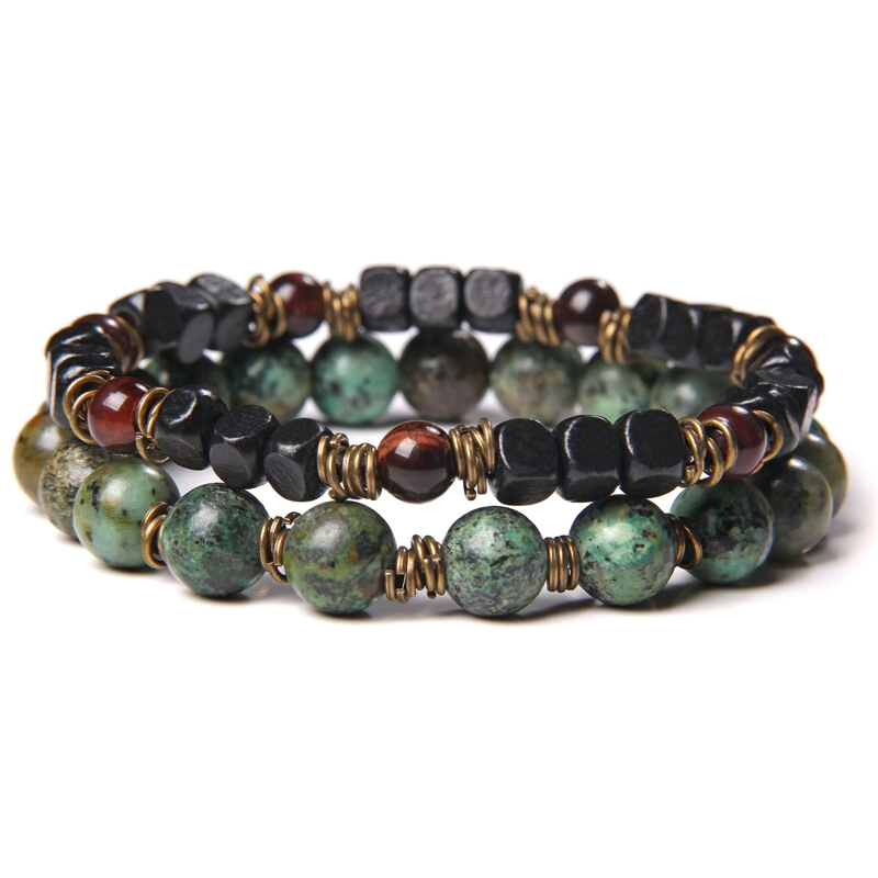 Rock Style Beads Stone Bracelet for and / Stylish Hand Jewelry