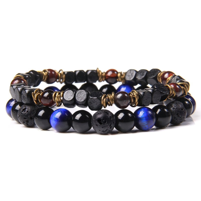 Rock Style Beads Stone Bracelet for and / Stylish Hand Jewelry