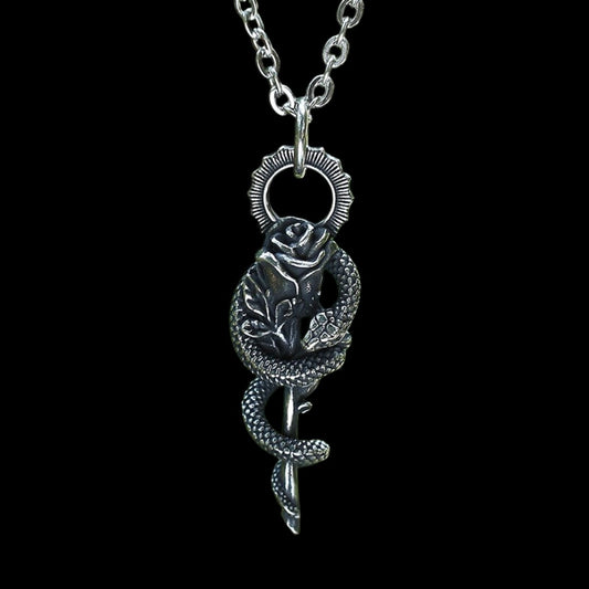 Rose Snake Pendant