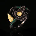 Rose Olivine Brass Ring