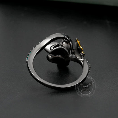 Rose Olivine Brass Ring