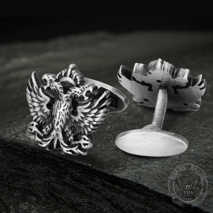 Royal Double-headed Eagle Brass Cufflinks