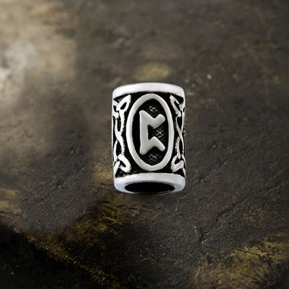 Runes Stainless Steel Viking Hair Bead