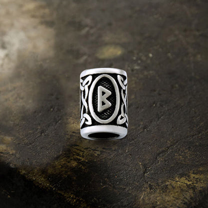 Runes Stainless Steel Viking Hair Bead