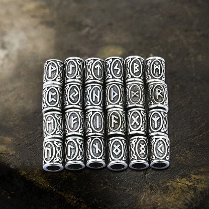 Runes Stainless Steel Viking Hair Bead