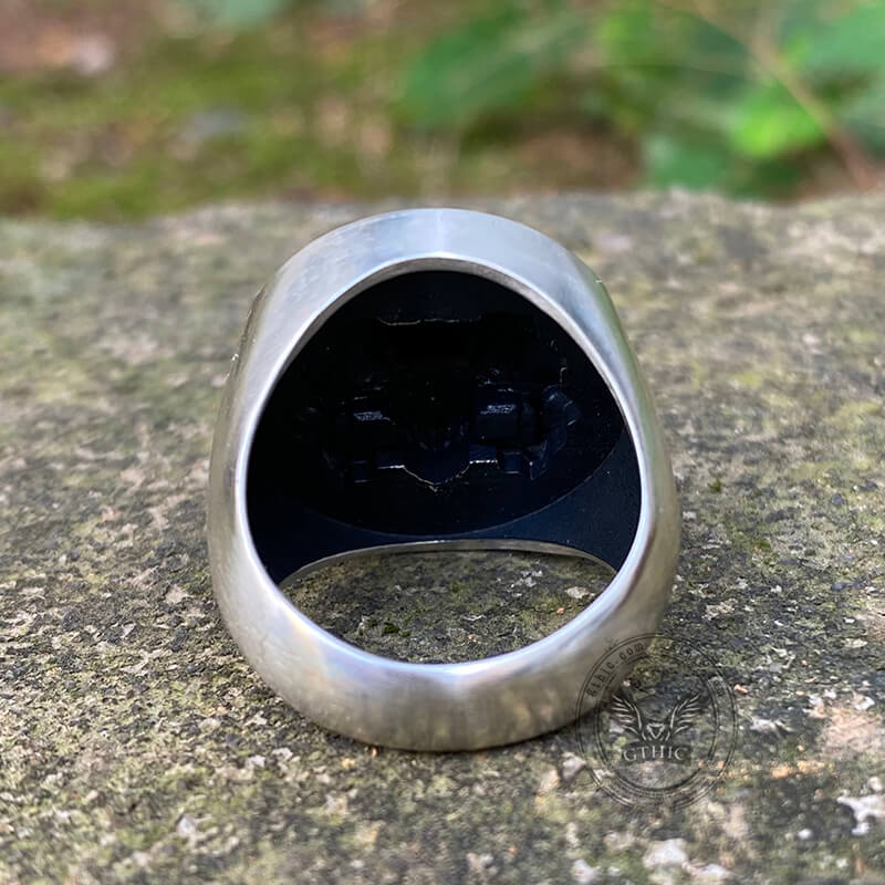 Saber Toothed Tiger Skulls Sterling Silver Ring