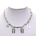 Iron Gothic Choker With Barbed Wire and Blades / and Thorns Necklace