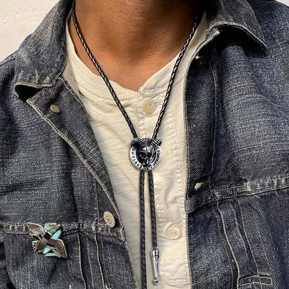 Satanic Baphomet Goat Bolo Tie for