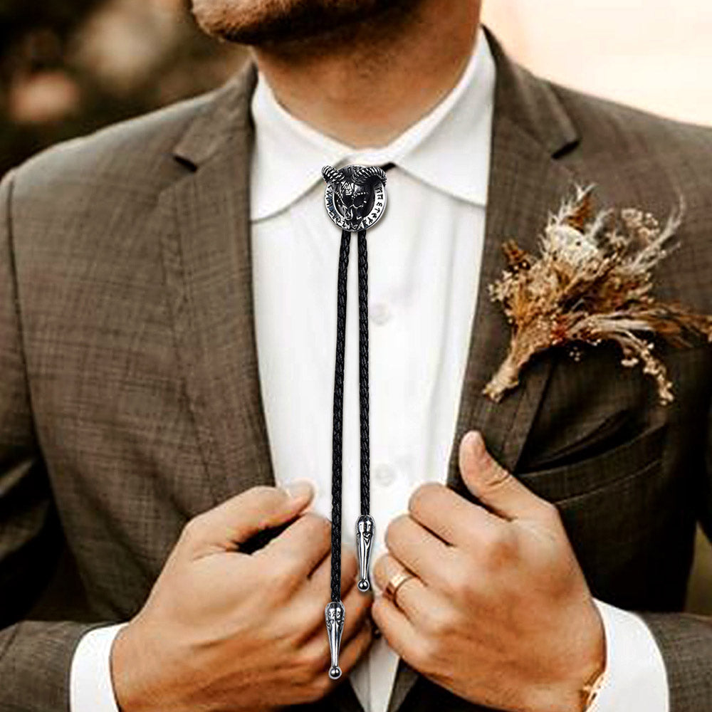 Satanic Baphomet Goat Bolo Tie for