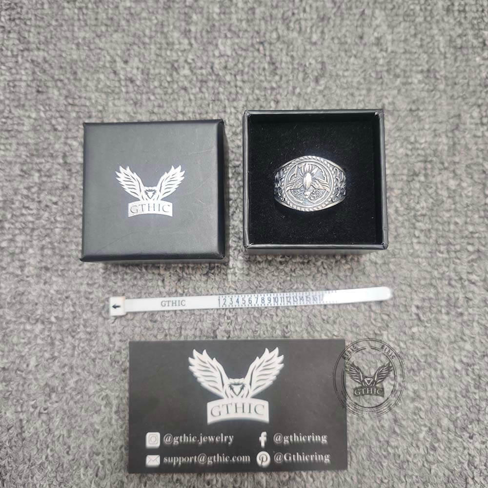 Scrolls Sterling Silver Phoenix Ring