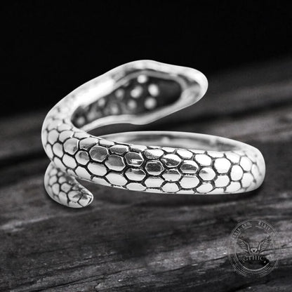 Silver Snake Sterling Silver Cz Ring