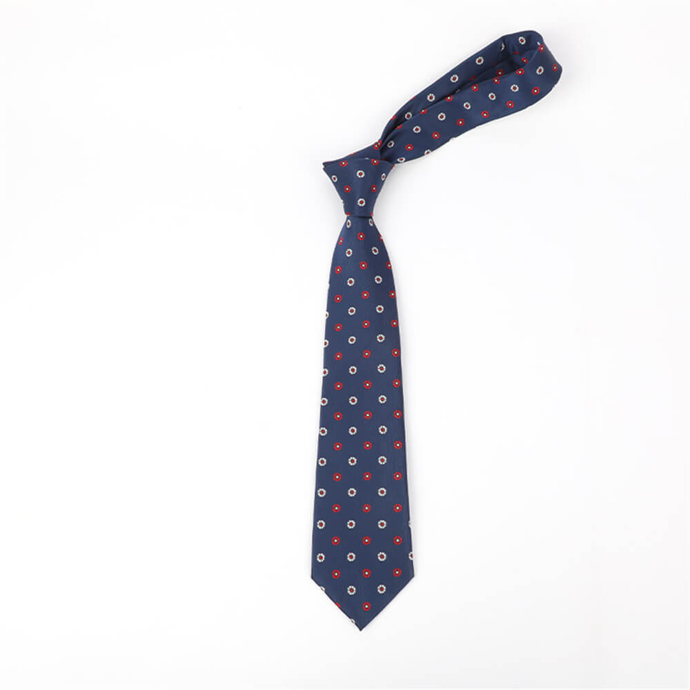 Simple Polka Dot Print Polyester Tie