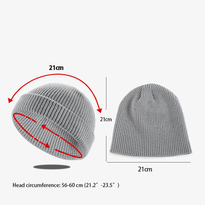Simple Color Cuffed Beanie Hat