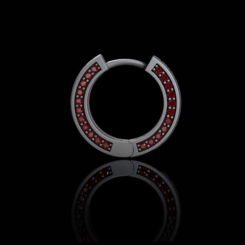Simple Viking Runes Zircon Sterling Silver Stud Earrings